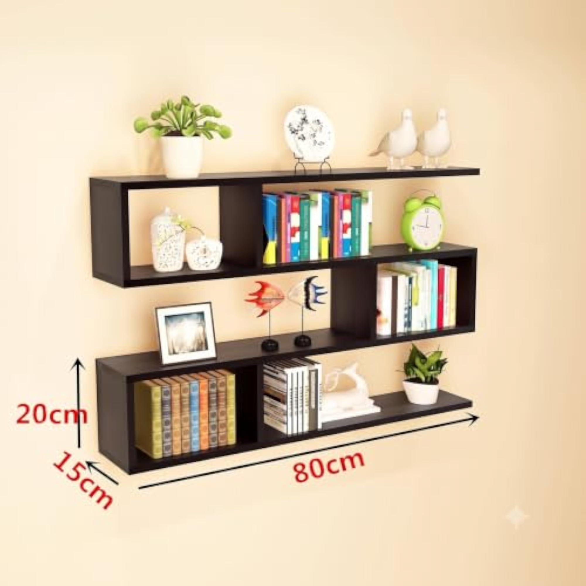 Wall-Mounted Shelf for Home, Office, Kitchen & Study Room