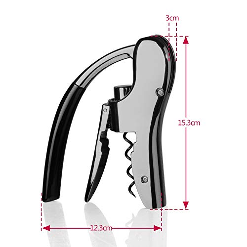 Sacacorchos, GWCLEO Lujo Compacto Abrebotellas con Cortacápsulas Integrado, Juegos de Accesorios para Vino con Tapones y Vertedores para Vino, Sacacorchos de Camarero con Elegante Caja de Regalo - imagen 9