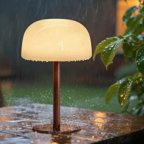 Tobeape 10000mAh Table Lamp Rechargeable IP65 Waterproof Shower Lamp for Bathroom Bedside Lamp with 3 Color Temps Portable Cordless Touch Lamp Dimming for Bedroom Restaurant Patio Garden Outdoor