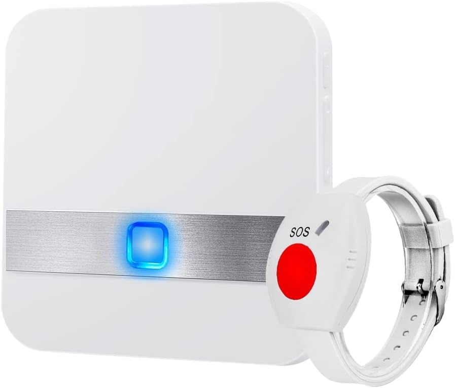 NAVESO Bouton Dappel Durgence, Bracelet Alarme Personnes Agées, Alarme à Domicile sans Fil pour NAVESO Bouton Dappel Durgence, Bracelet Alarme Personnes Agées, Alarme à Domicile sans Fil pour