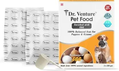 Venture Pet Food for All Breeds Size of Dogs and Cats Enriched with Egg  with High Protein Fiber and probiotics (400 Gram_Pack of 1),Adult