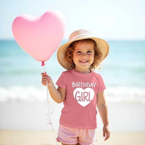 Birthday Girl Shirt Heart Girls Birthday Outfit Toddler Baby 1st 2nd 3rd 4th 5th 6th 7th tee3