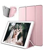 DTTO iPad Air 1st Edition Case, (NOT for iPad Air 2 and Air 3) Ultra Slim Lightweight Smart Trifold Stand with Flexible Soft TPU Back Cover [Auto Sleep/Wake], Rose Gold