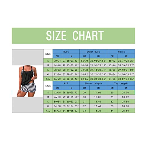 Lnmuld Plus Size Swimsuit For Women Women Printed Two Pieces Swimsuit High Waist Drawstring Swimwear With Boyshort Control Black #TOP5