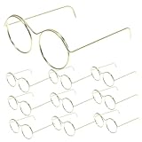 ifundom 10個人形用ミニメガネ ドールアクセサリー 工芸品用 小型犬用装飾メガネ ミニサングラス ドレスアップ玩具