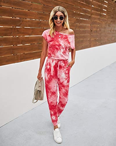 Image of PRETTYGARDEN Jumpsuits for Women 2026 Summer Dressy Off Shoulder Romper Spring Vacation Travel Lounge Outfits Clothes