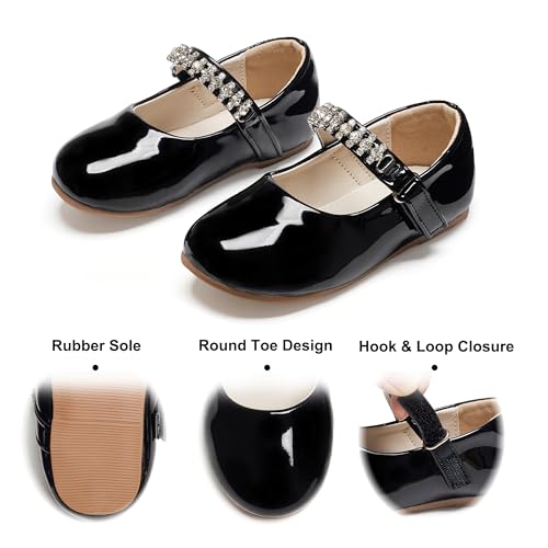 Image of Felix & Flora Toddler Flower Girl Dress Shoes - Baby Girl Ballet Mary Jane Flats for Party School Wedding