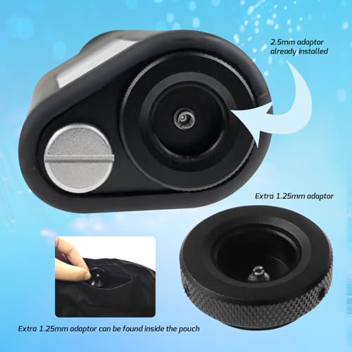 Image of Handheld Optical Fiber Microscope, 400x Fiber Optic Microscope LED Light Coaxial Illumination 2.5mm and 1.25mm Adapters Fiber Cable Microscope Detector