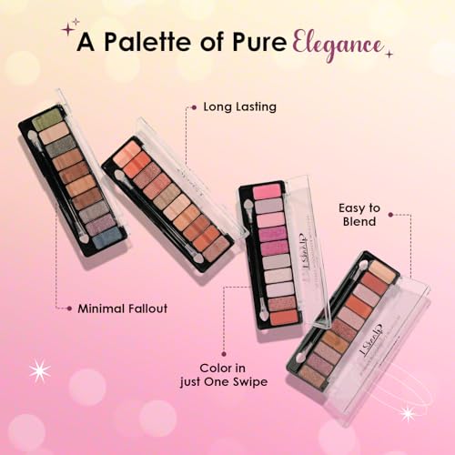Image of Glam21 Mystique 10 Color Eyeshadow Palette |Long-Lasting | Smudge Free | Long Wearing And Easily Blendable Eye Makeup Palette Matte, Shimmery And Metallic Finish