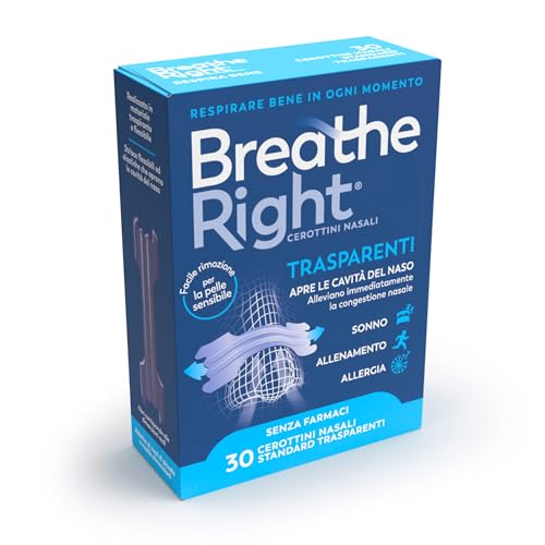 Cerottini Nasali Breathe Right pour mieux respirer la nuit et réduire le ronflement