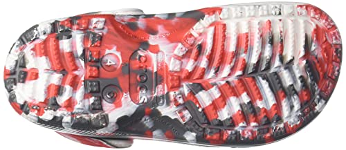 Image of Crocs Unisex-Adult Classic Marble Clogs - Flame White