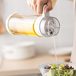 Oil Dispenser, Large-capacity Automatic Opening and Closing Glass Oil Pots, 700ml/24oz Leakproof Condiment Container with Automatic Cap and Stopper, Kitchen or BBQ Supplies