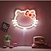 Idea Nuova Hello Kitty LED Neon Wall Light,Figural Light-Up Wall Hanging Décor,Battery Operated,10