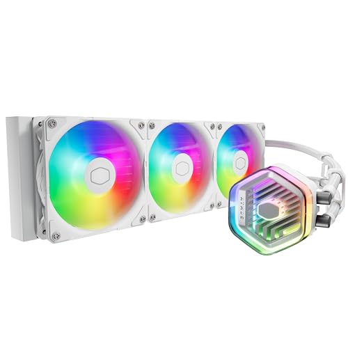 Image of Cooler Master ML360 Atmos CPU Liquid Cooler - White | Support Intel & AMD Processor - LGA1700, LGA1200, LGA1151, AM5, AM4 | 360mm AIO | Customized Pump Top Cover | Eco-Friendly Pump Cover