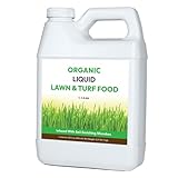 Organic Liquid Lawn & Turf Food - Quickly Rejuvenates Lawn Health and Restores Rich Green Colors to Depleted Grass | Infused with Soil Enriching Microbes (32oz, Treats Up to 5,000 Sq. Feet)