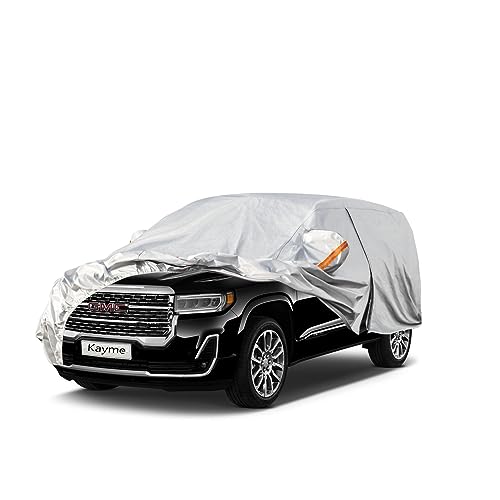 Kayme 6 Layers SUV Car Cover Custom Fit GMC Acadia (2007-2024) Waterproof All Weather for Automobiles, Full Exterior Covers Sun Rain Protection UV Pro