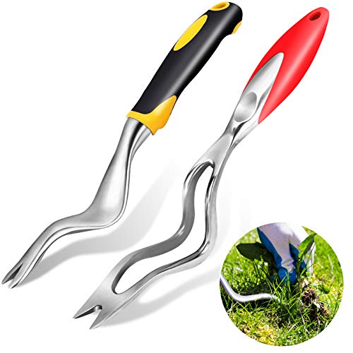 changsha 2 pcs Weeding Removal Cutter Tools, Dandelion Digger Puller, Ergonomic Handle Weed Tool for Garden Lawn Farmland Yard Transplant Gardening Bonsai Tools