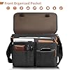 Estarer Sac à bandoulière en toile résistante à l'eau pour ordinateur portable de 15,6 à 17,3 pouces pour le travail, l'école, les hommes, gris foncé, 17 -17.3 inch( Upgrade) #2