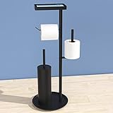 🧻【Mano de Obra Fina】: La superficie de contacto y los bordes del portarrollos de papel higiénico están pulidos y recubiertos, lo que es de alta calidad y hermoso y no corta las manos.
