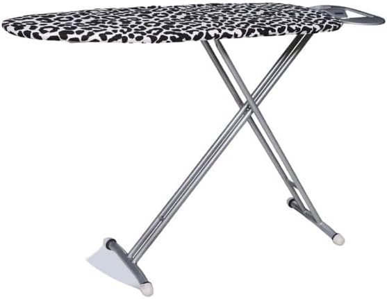 Peng Essentials SilverLuxe Iron Table for Ironing Clothes -Black, Surface 115x36 cm | Anti-Slip Feet, Heat-Resistant, Sturdy H-Leg Design, Iron Rest with Silicon Stopper | Space-Saving Ironing Board