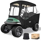 10L0L Golf Cart Driving Enclosures 2 Passenger for Club Car DS & Precedent, 4-Sided Clear Window and Oxford Cloth, Snow Golf Cart Rain Covers All Weather Waterproof Windproof