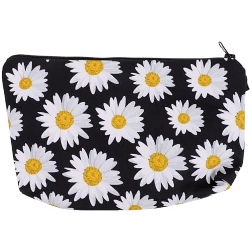 OKUMEYR Bolsa de Cosméticos de Viaje Negra Cremallera Fuerte y Diseño Creativo, Capacidad Moderada, Portátil y Fácil de Llevar para Uso Familiar y Viajes