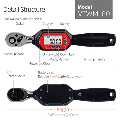 Image of Digital Torque Wrench (1.8-60Nm 3 /8 inch)