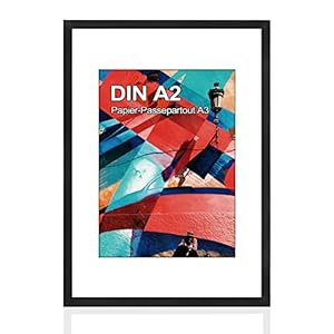 Hohiyo A2 Eiche Posterrahmen mit A3 Passepartout
