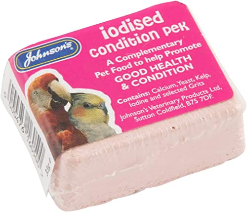 Johnsons Vet Iodised Condition Peks - Vitamin & Mineral Supplement for Caged Birds - Health Support