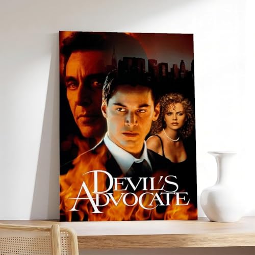 Poster auf Leinwand 'The Devil's Advocate', Wandkunst, Dekordruck, Gemälde für Wohnzimmer, Schlafzimmer, Dekoration, 20 x 30 cm
