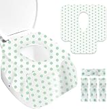Gimars 40PCS Copriwater USA e Getta Antibatterico per Bambini Adulti Coprisedili Monouso ExtraGrande Portatili Biodegradabili Impermeabili da WC Toilette per Viaggi Campeggio Bagni Pubbulici