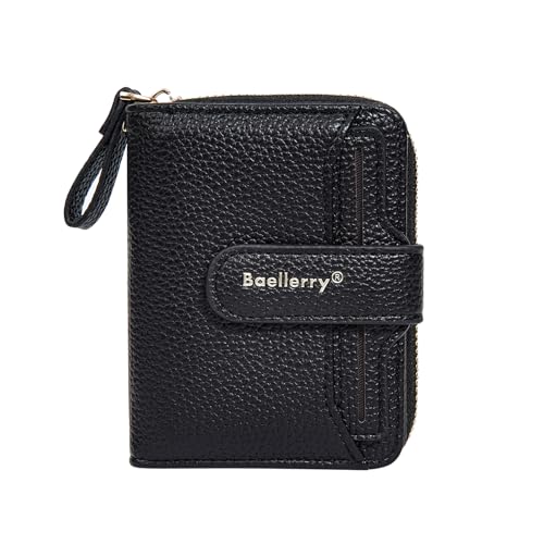 Small Women Wallet PU Leather RFID Blocking Bifold Card Holder Purse with Zipper Coin Pocket Ladies Clutch Wallet