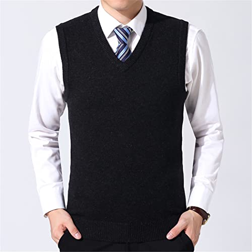 Jerseys chaleco de punto slim fit para hombre ropa de abrigo sin mangas estilo coreano 2