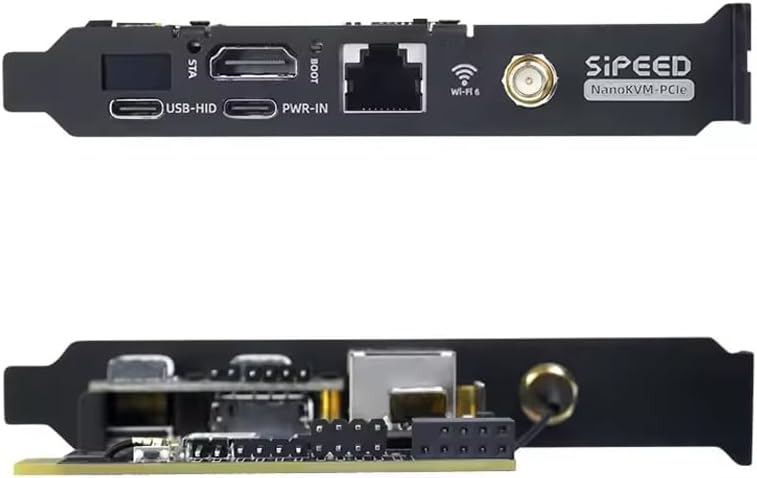 Sipeed NanoKVM-PCIe IP-KVM Remote Control Operations Maintenance Server, DDR3 RISC-V Linux Development Board, 1TOPS NPU 1GHz SG2002 RISC-V CPU, HDMI PCIe 100M Network Port (NanoKVM-PCIe ETH+WiFi)