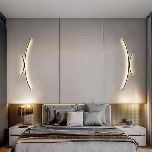 Apliques largo lineal de pared interior con tecnología LED para pasillo 7