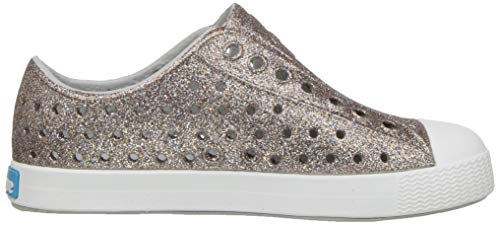 Native Shoes Kids Jefferson Bling Glitter For Little Kids - Lightweight, Breathable Design, And Slip-On Style Shoes Metal Bling/Shell White 1 Little Kid M #TOP5