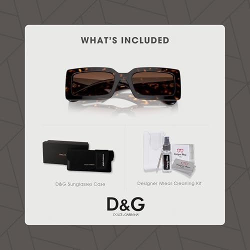 Dolce & Gabbana DG4416 Rectangular Sunglasses for Women + BUNDLE With Designer iWear Eyewear Kit2