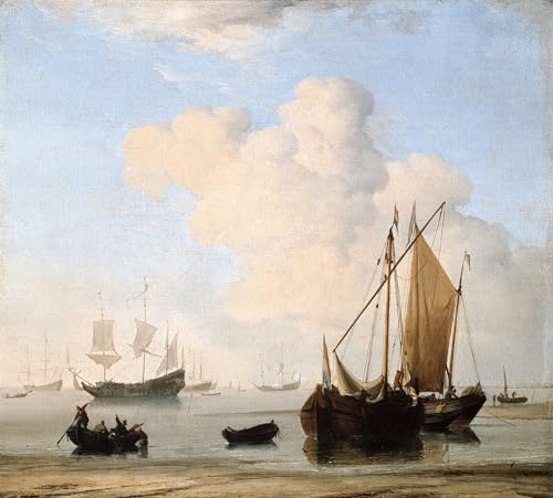 Posters et Art Pour Décoration Chambre Tableau un Calme Willem Van De Velde 60x90