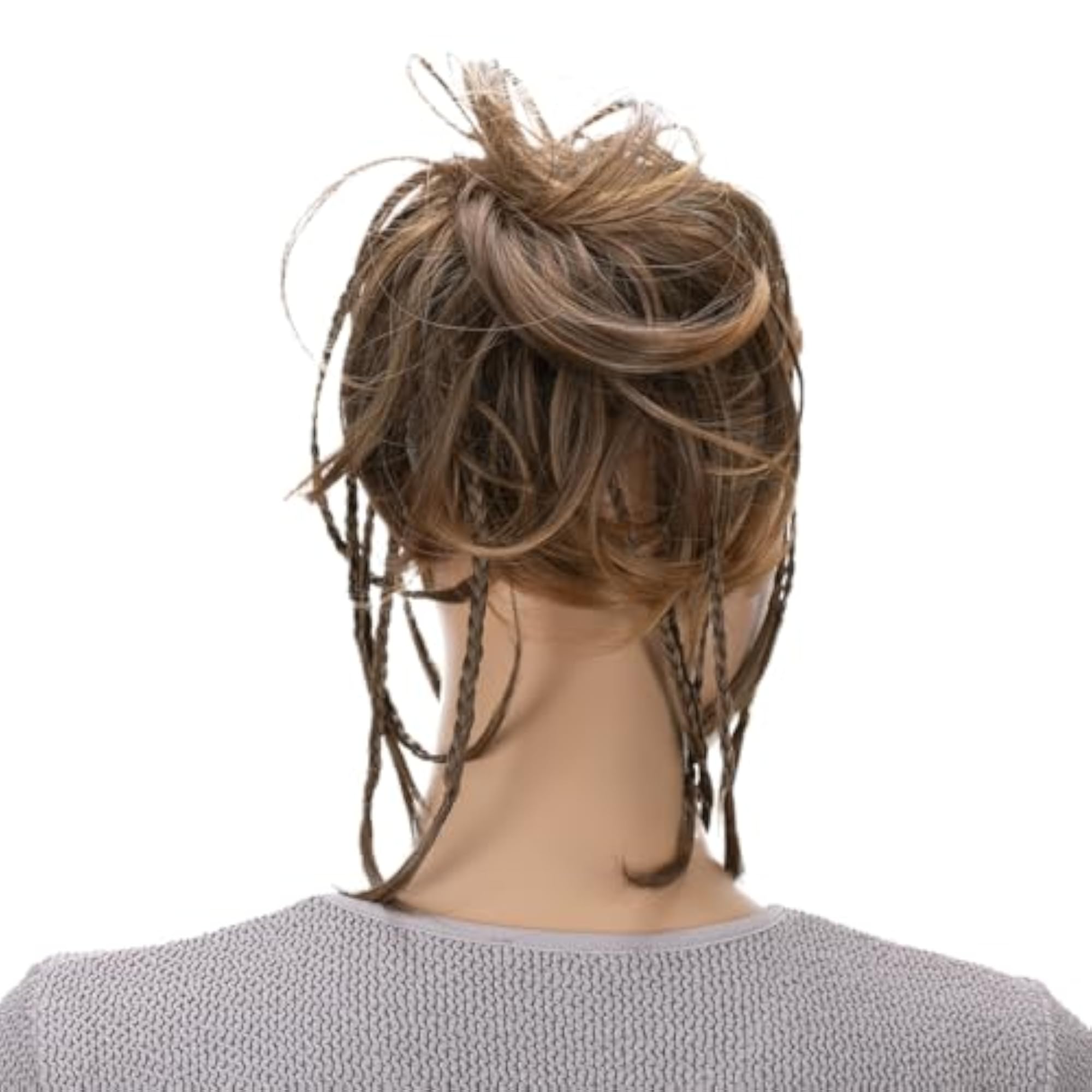 Brown Mix Rubber Scrunchie for Wavy Messy Bun
