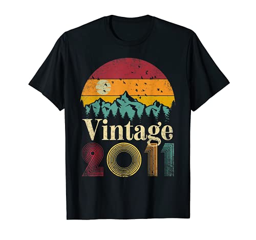 10th Birthday Gift 2011 10 Years Old Vintage Retro Style T-Shirt