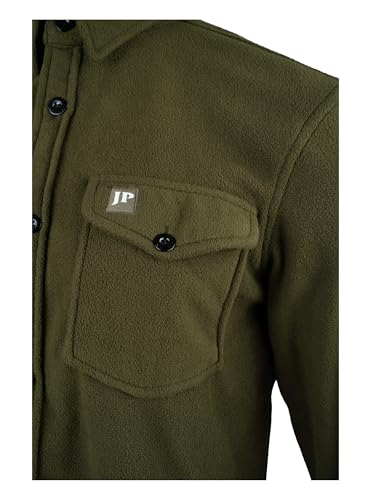 JACK PYKE Polar-Fleece-Hemd, dark olive, L