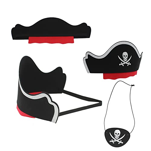 Timisea Halloween Pirate Hat For Kids Bulk | Pirate Eye Patches | Pirate Beard | Pirate Hat | Dress Up Set For Halloween Party, Caribbean Pirate Themed Party（42Pcs） #TOP1