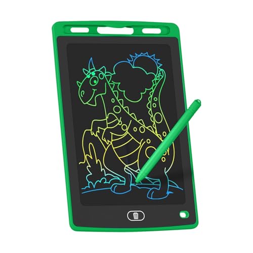 Image of Vaku Luxos 8.5 Inch LCD Rewritable Slate Pad for Kids & Adults Drawing & Writing | One-Touch Erase Digital Writing Board | Eco-Friendly Paperless Tablet for Learning, Notes & Creative Fun - Green