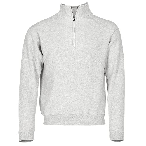 Fruit of The Loom Herren Sweatshirt Zip Neck Sweat 210.01, Gr. Medium, Grau...