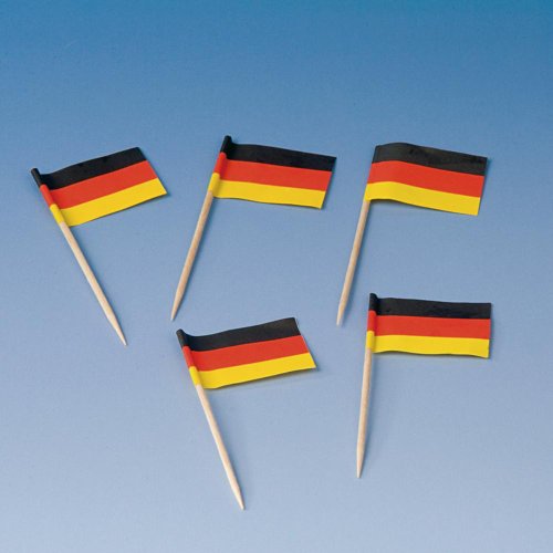 200 Flaggenpicker * DEUTSCHLAND * zur Deko bei einer Länderparty // Flagge Picker Pickser Piekser