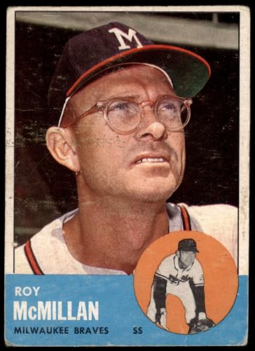 1963 Topps #156 Roy McMillan Milwaukee Braves (Baseball Card) GOOD Braves