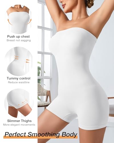 Image of Strapless Shapewear for Women Seamless Shapewear Tummy Control Strapless Bodysuit