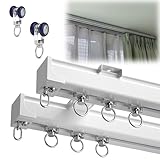 Améliorez votre espace avec la tringle à rideaux à double voie. Ce système polyvalent permet l'installation de rideaux transparents et de rideaux occultants sur deux rails séparés. Profitez de la flexibilité d'ouvrir les rideaux occultants tout en filtrant la lumière à travers les rideaux transparents, créant l'ambiance parfaite dans votre pièce. Idéal pour toute installation de traitement de fenêtre, rehaussez votre décoration d'intérieur sans effort