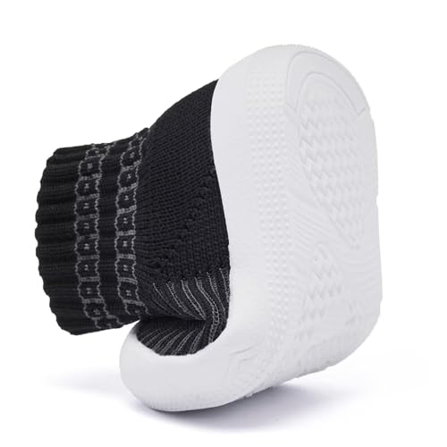 Image of Eashi Baby Boy Girl Non-Skid Indoor Infant Walking Shoes Breathable Warm Elastic Sock Shoes with Memory Sole Protect Toes Outdoor Sneakers