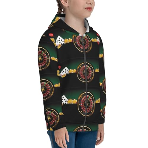 Casino Kids Pullover Hoodies Boys Zip Up Sweatshirts Girls Athletic Clothes with Pocket4